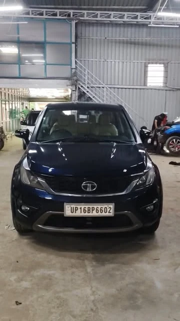 A vehicle inside the Tefnut Car Care workshop
